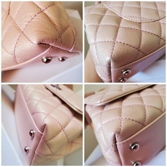 Chanel coco handle iridescent pink mini caviar rainbow and silver hard ware - Picture 11 of 11